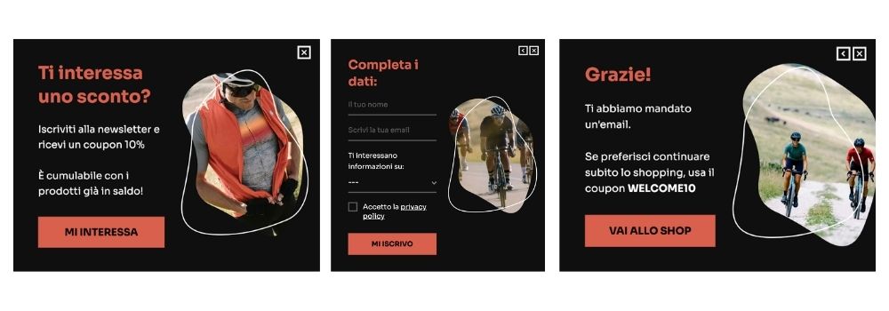 Esempio pop-up multistep